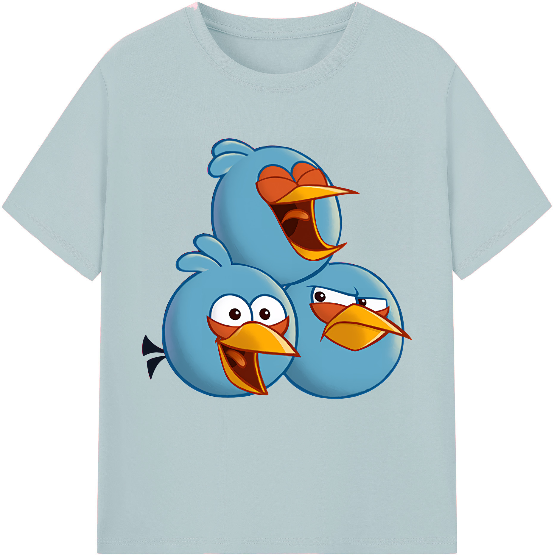 （画像用） Angry Birds アングリーバード 綿100％半袖Tシャツ（フロントプリント）